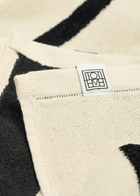 Toteme Monogram-jacquard Beach Towel - White And Black - One Size