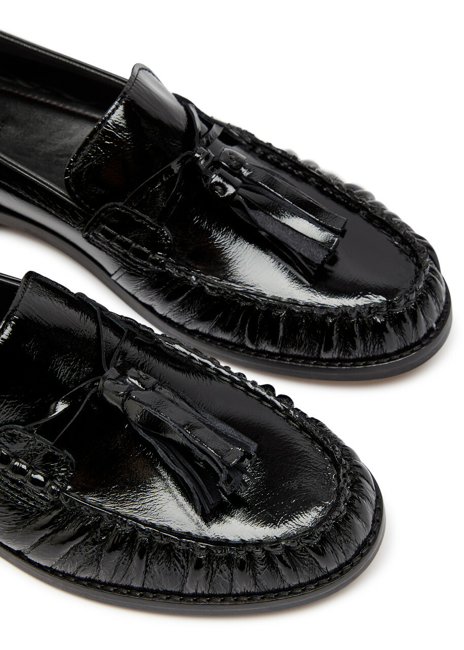 Alohas Marietta Patent Leather Loafers Black