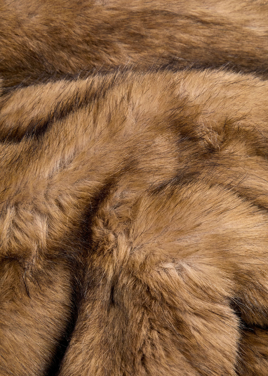 Stand Studio Lena Quilted Faux fur Jacket Brown