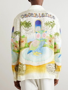 Casablanca - Convertible-Collar Printed Linen Shirt - Multi