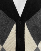 Officine Générale Miles Sweater Tec Wo Mulitistit Argyle Black - Mens - Zippers & Cardigans
