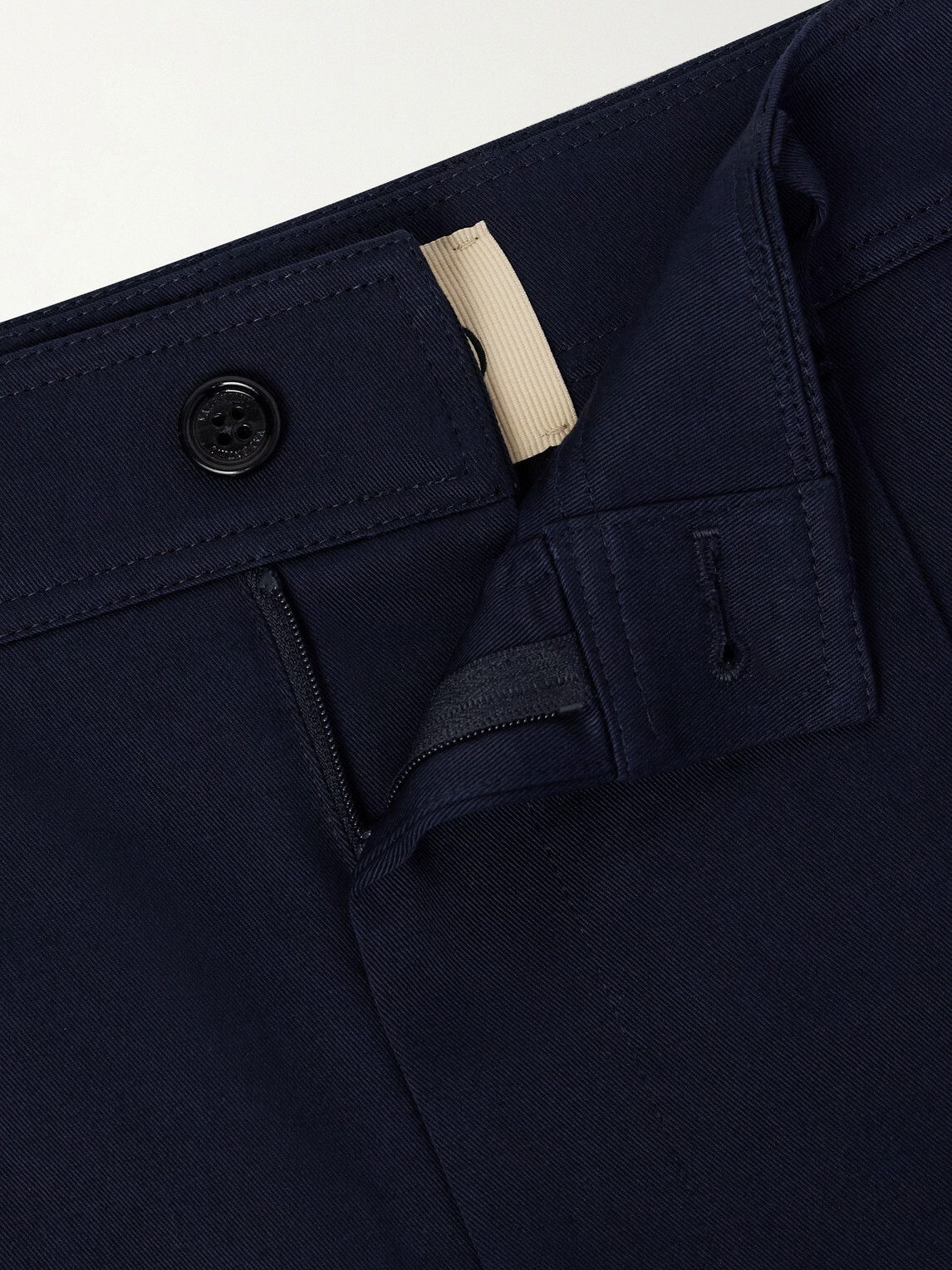 Valentino Garavani - VLogo Straight-Leg Pleated Cotton-Gabardine Trousers - Blue
