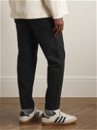 Armor Lux - Tapered Cotton-Canvas Trousers - Black