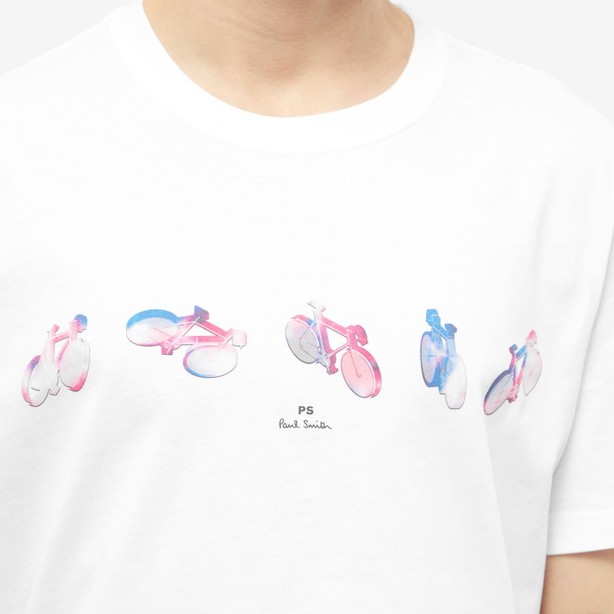 Paul Smith Men's Bicycle T-Shirt in White Paul Smith