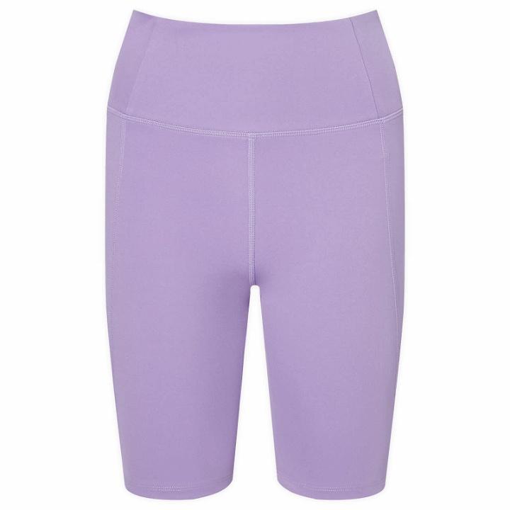 Photo: Girlfriend Collective Women's Compressive High-Rise Bike Shorts in Cosmos