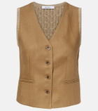 Max Mara Calibri cable-knit linen vest