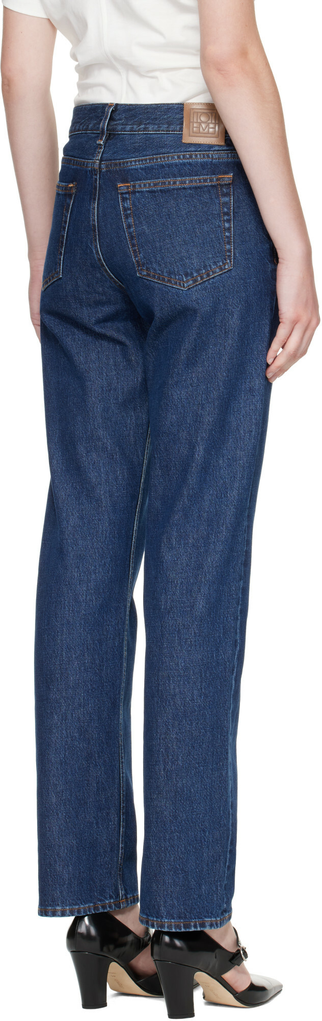 TOTEME Navy Low Straight Jeans