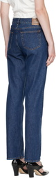 TOTEME Navy Low Straight Jeans