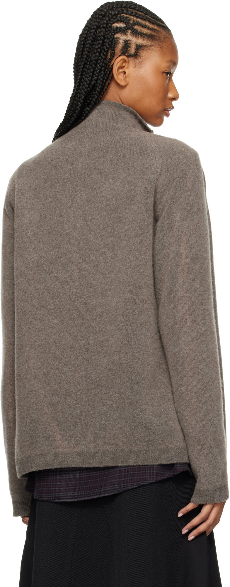OUR LEGACY Taupe Dash Zip Sweater