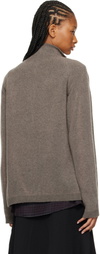 OUR LEGACY Taupe Dash Zip Sweater