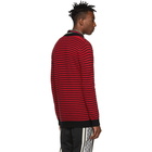 Gucci Red and Black Striped Cardigan