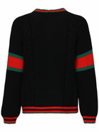 GUCCI - Wool Knit Cardigan W/ Web Details