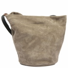 Maison Margiela Women's Suede Small Shoulder Pouch in Vison/Black/Chestnut 