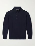 UMIT BENAN - Francis Cashmere Polo Sweater - Blue
