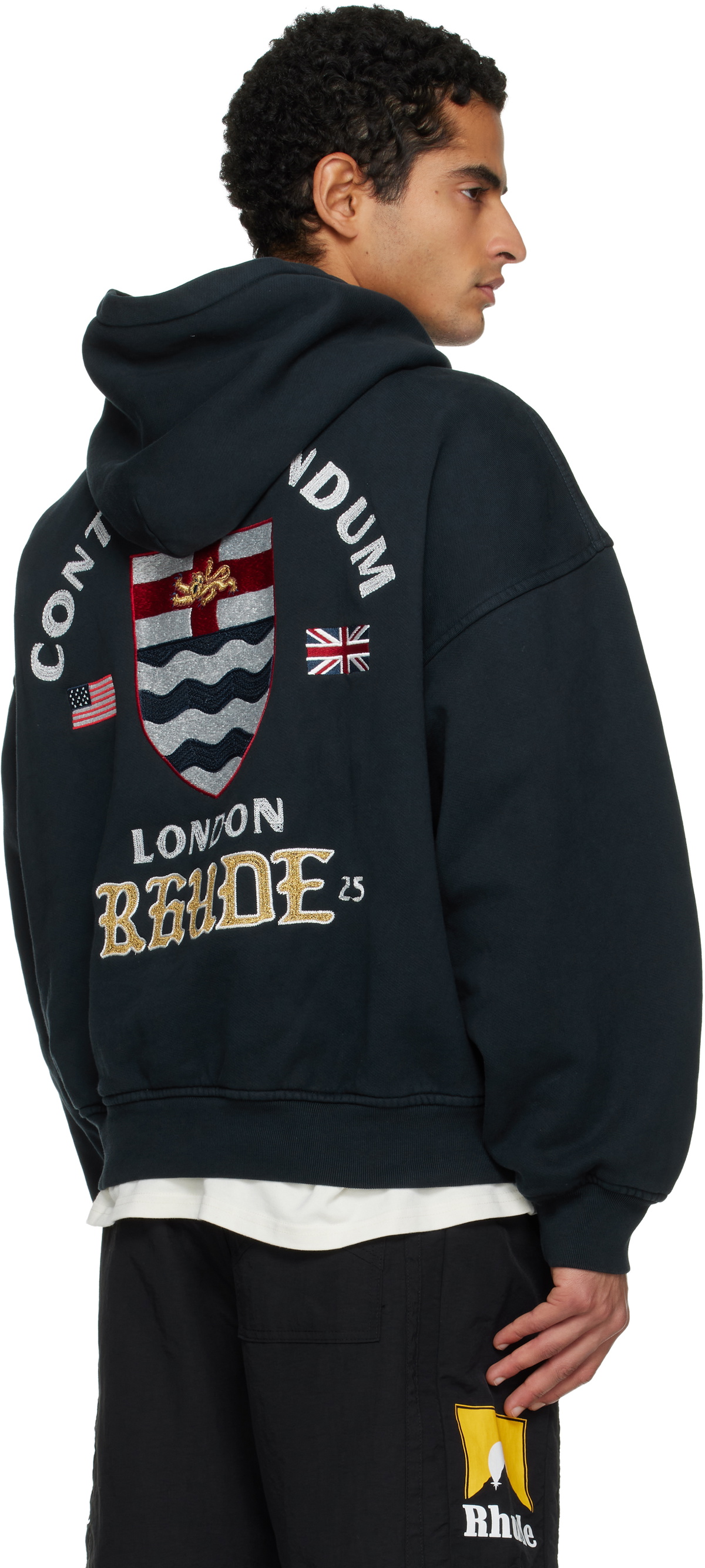 Rhude Black London Hound Hoodie