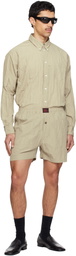 WILLY CHAVARRIA Taupe Willy Woven Boxer Shorts