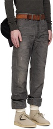 RRL Gray Distressed Trousers