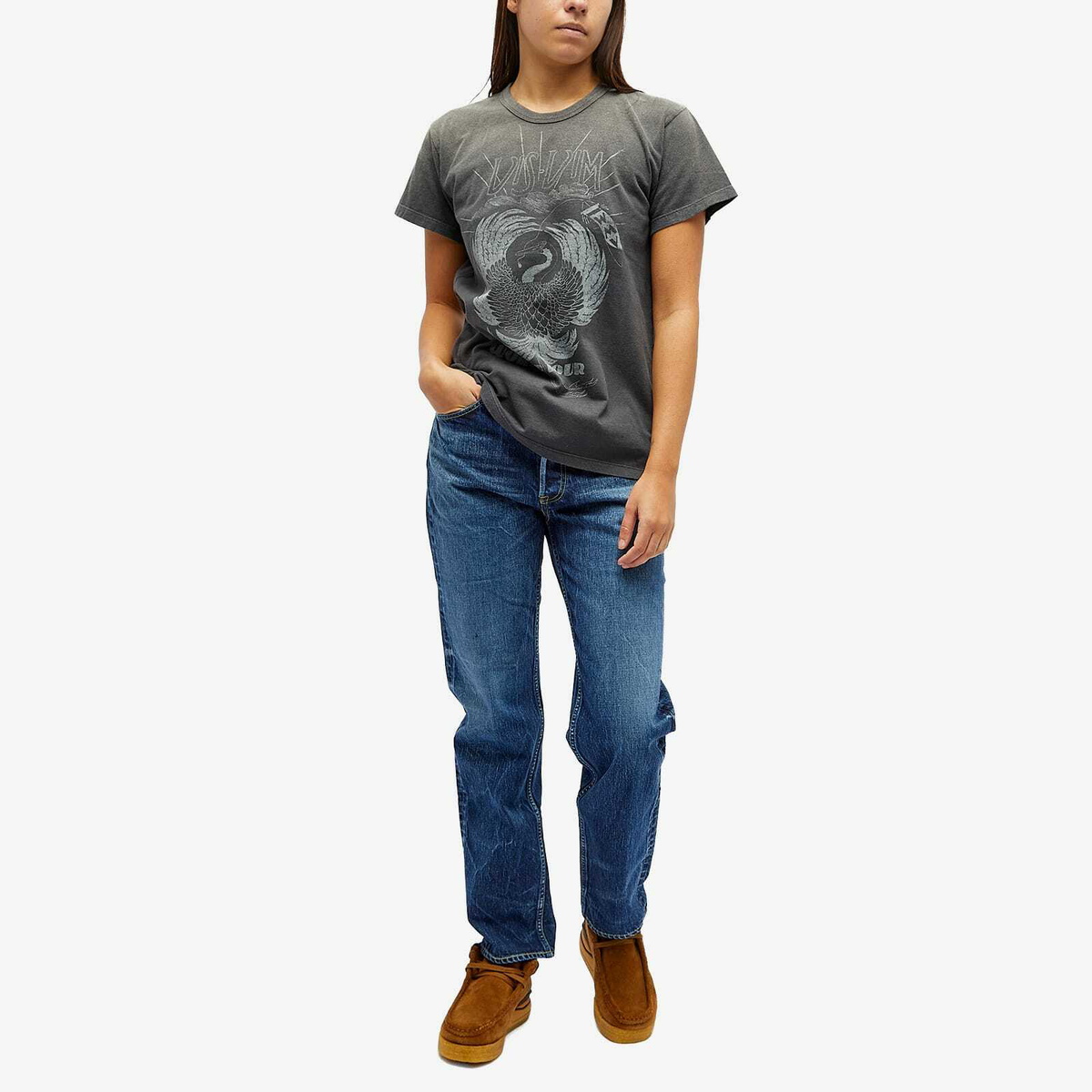 Visvim Women's Box T-Shirt in Black Visvim