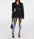 Mugler Printed high-rise leggings