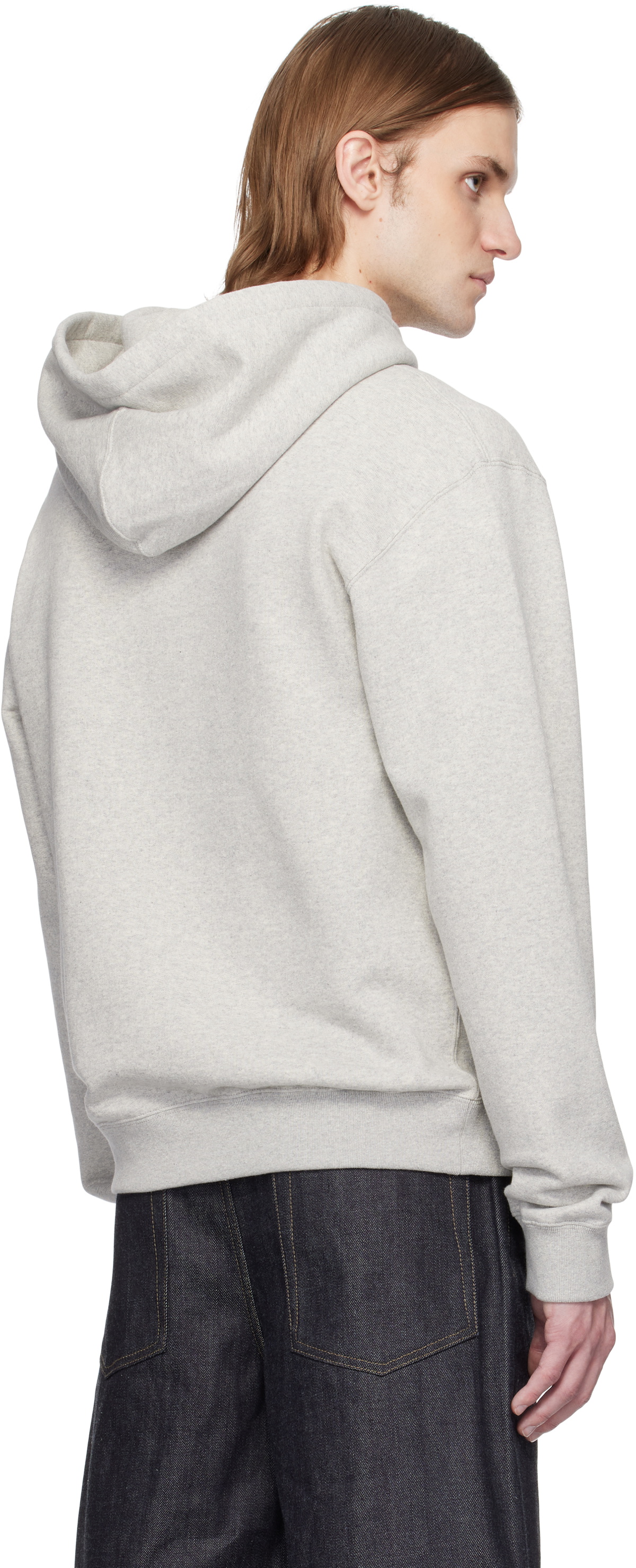 Jil Sander Gray Logo Hoodie