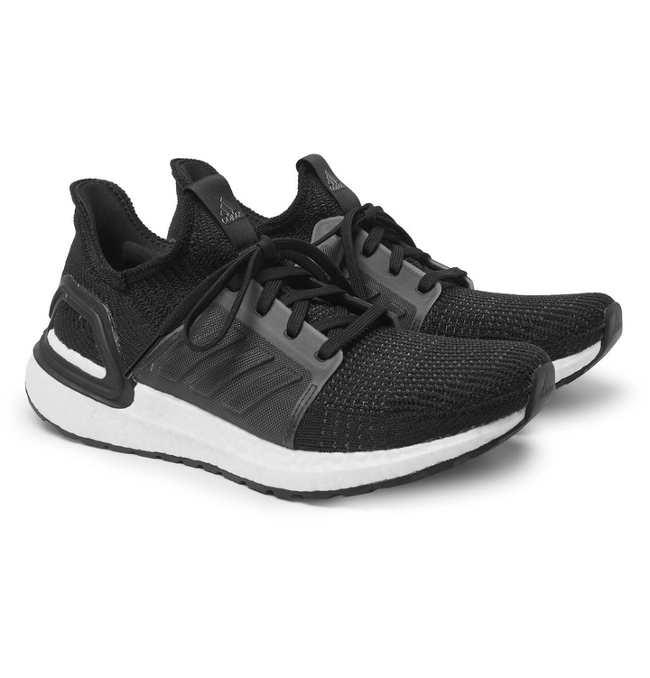 Photo: adidas Originals - UltraBOOST 19 Rubber-Trimmed Primeknit Running Sneakers - Black