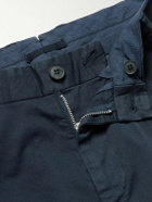 Sunspel - Straight-Leg Cotton-Blend Twill Chinos - Blue