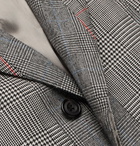 Alexander McQueen - Slim-Fit Prince of Wales Checked Wool and Cashmere-Blend Coat - Men - Gray