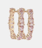 Ileana Makri Rivulet 18kt rose gold hoop earrings with sapphires