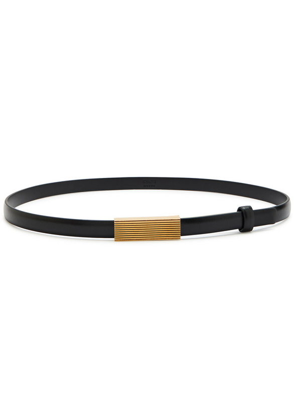 Photo: Khaite Empire Leather Belt Black