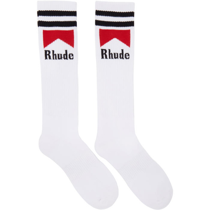 Photo: Rhude White Logo Socks 