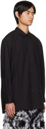 Comme des Garçons Homme Black Embroidered Shirt