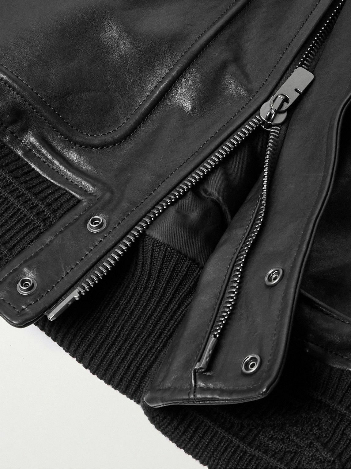 Burberry - Schott Leather Jacket - Black
