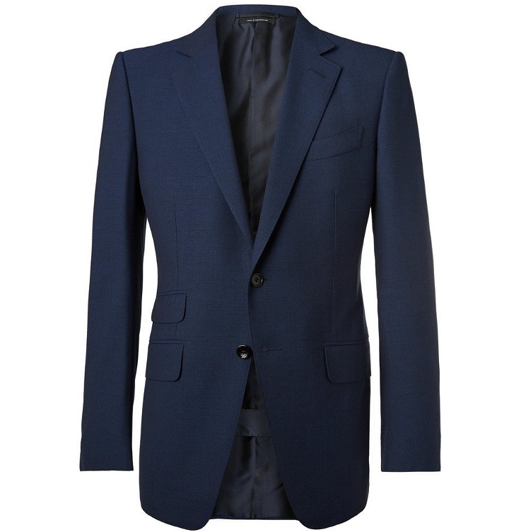 Photo: TOM FORD - Navy O'Connor Slim-Fit Wool Suit Jacket - Men - Navy