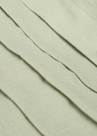 Gusari Montecarlo Pleated Linen Shirt Light Green
