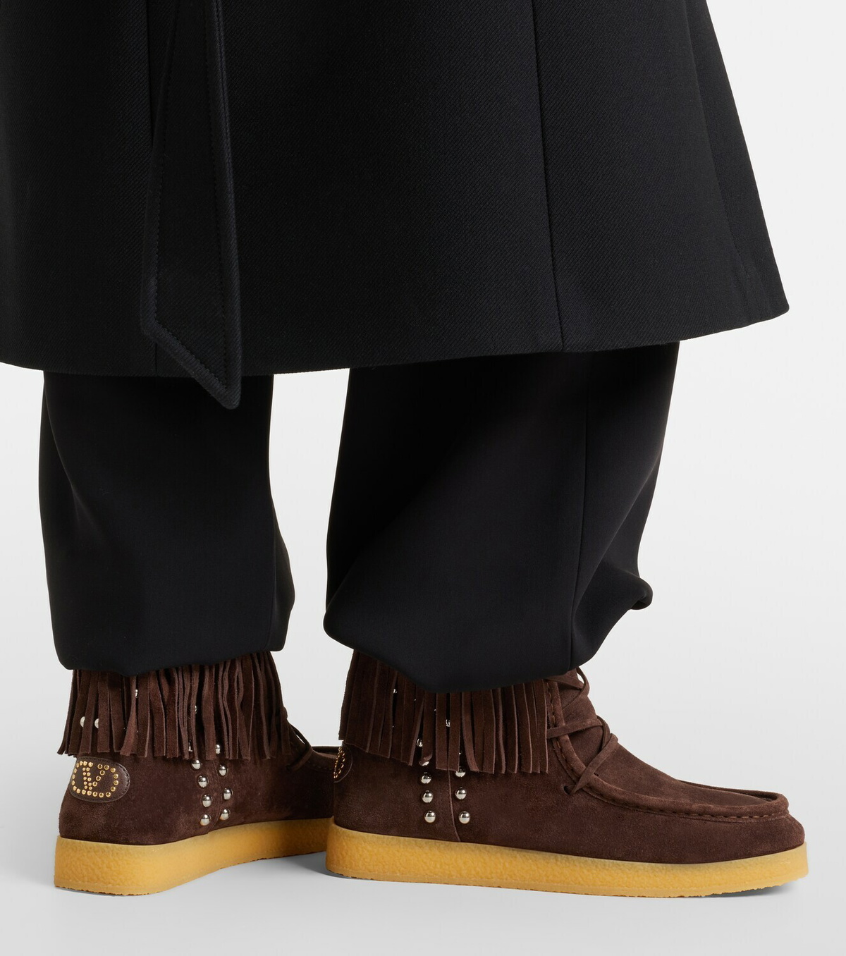 Valentino Garavani Nellcôte studded suede ankle boots