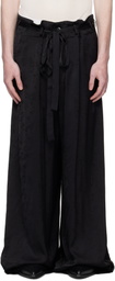 Ann Demeulemeester Black Bruse Wide Lounge Pants