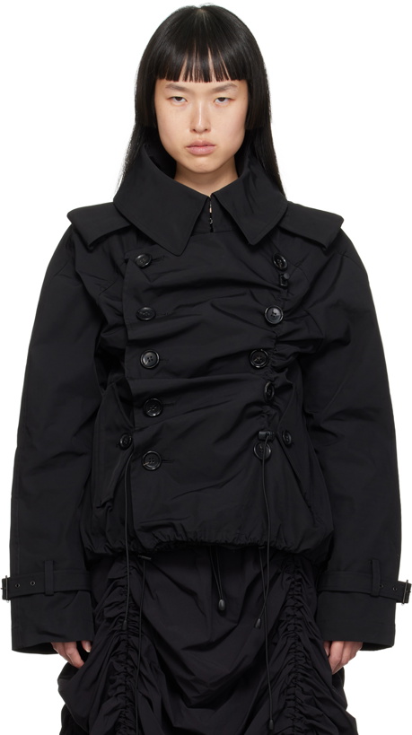 Photo: Junya Watanabe Black Ruched Jacket