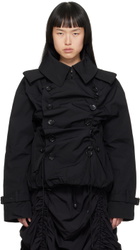 Junya Watanabe Black Ruched Jacket