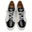 Giuseppe Zanotti White and Black Altman May London Sneakers