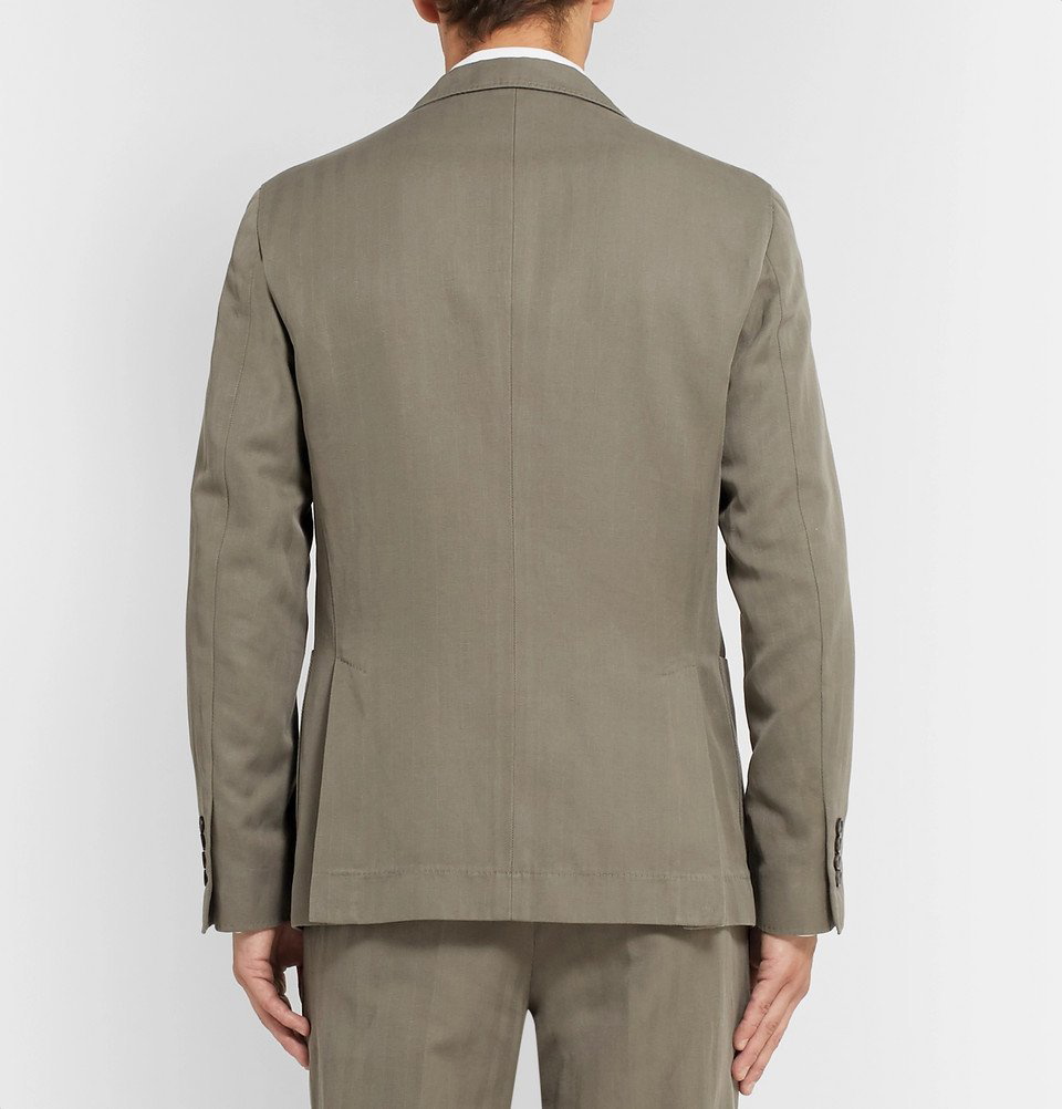 BRUNELLO CUCINELLI Linen and Wool-Blend Suit Jacket for Men