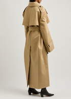 Khaite Mazlow Cotton-blend Trench Coat Beige