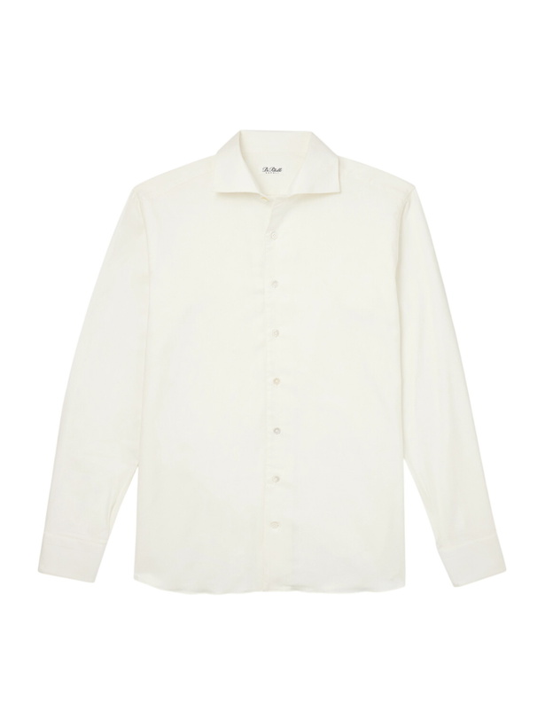 Photo: De Petrillo - Cutaway-Collar Brushed Cotton-Twill Shirt - White