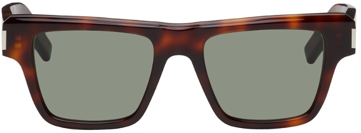 Photo: Saint Laurent Tortoiseshell SL 469 Square Sunglasses
