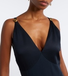 Versace Medusa satin gown
