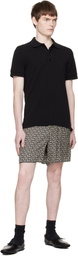 BALMAIN Black & White Monogram Pyjama Shorts