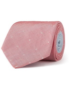 Paul Smith - 8cm Polka-Dot Two-Tone Silk and Linen-Blend Tie