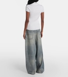 Balenciaga Ribbed-knit wool-blend polo sweater