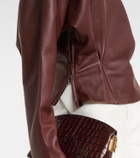 Victoria Beckham Leather turtleneck top