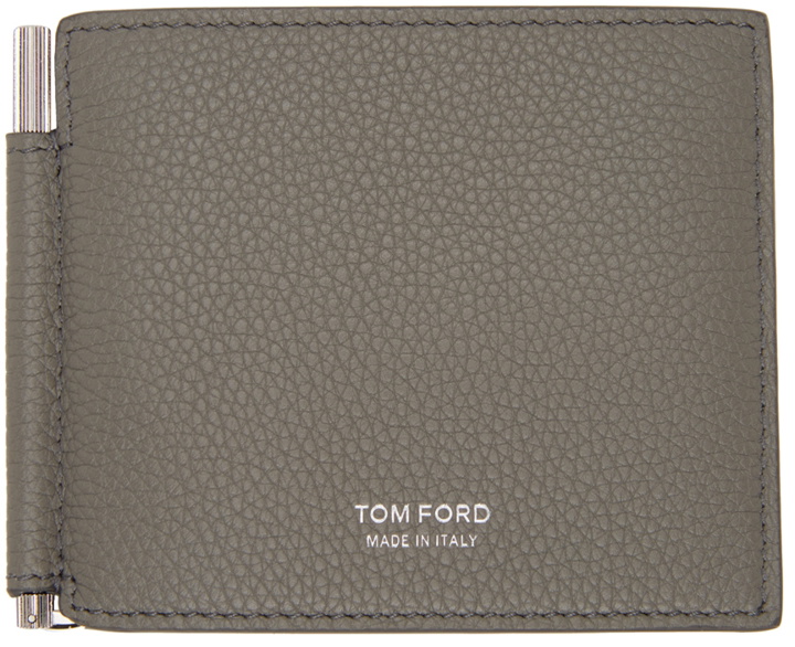 Photo: TOM FORD Grey T Line Money Clip Wallet