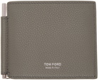 TOM FORD Grey T Line Money Clip Wallet